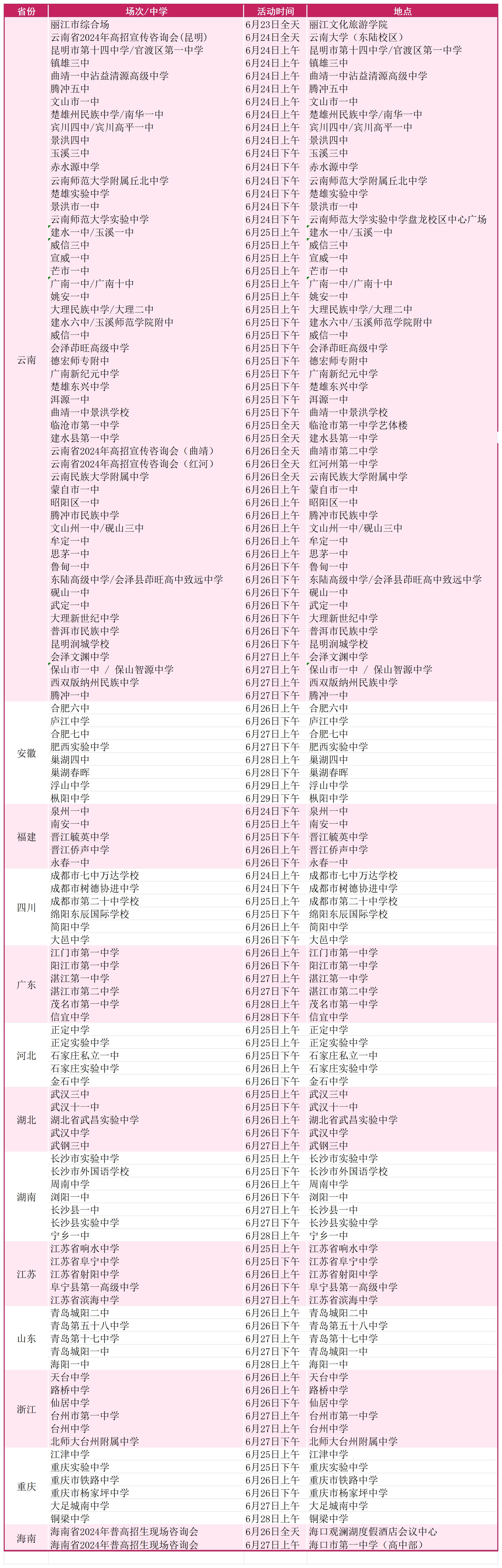 云南财经大学线下招生宣传日程安排_云南(1).jpg